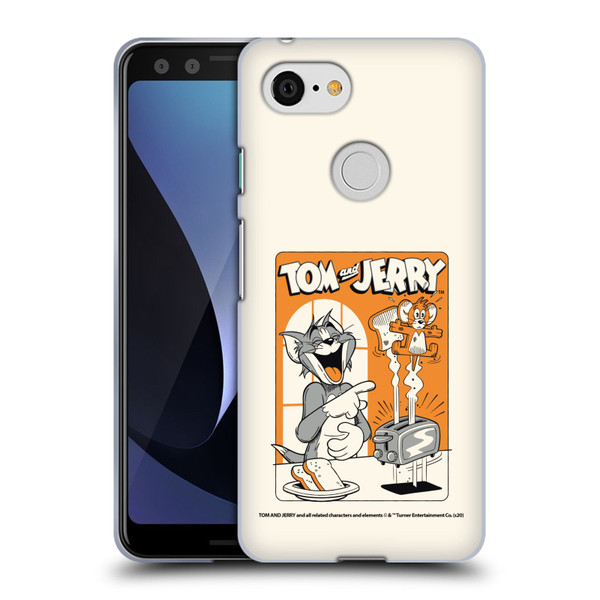Tom and Jerry Illustration Laugh And Toasted Soft Gel Case for Google Pixel 3