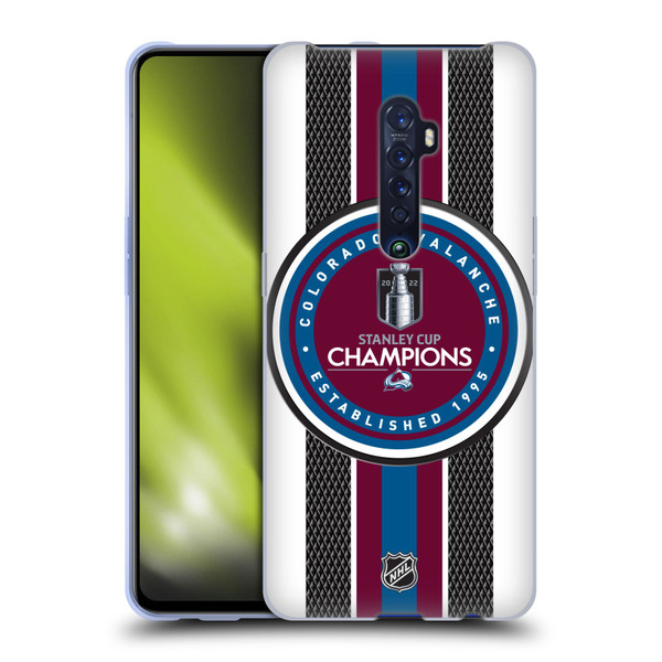 NHL 2022 Stanley Cup Champions Colorado Avalanche Puck Pattern Soft Gel Case for OPPO Reno 2