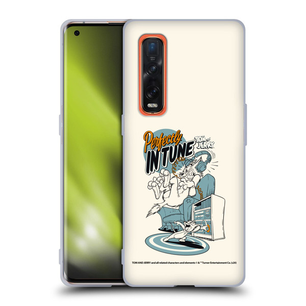 Tom and Jerry Illustration Perfectly In Tune Soft Gel Case for OPPO Find X2 Pro 5G