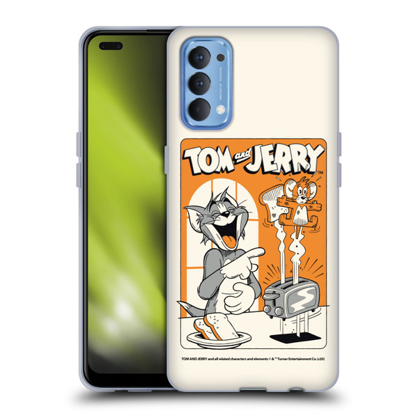 Tom and Jerry Illustration Laugh And Toasted Soft Gel Case for OPPO Reno 4 5G