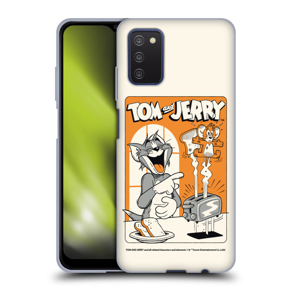 Tom and Jerry Illustration Laugh And Toasted Soft Gel Case for Samsung Galaxy A03s (2021)