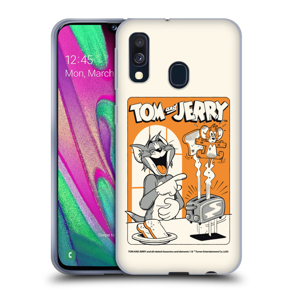 Tom and Jerry Illustration Laugh And Toasted Soft Gel Case for Samsung Galaxy A40 (2019)