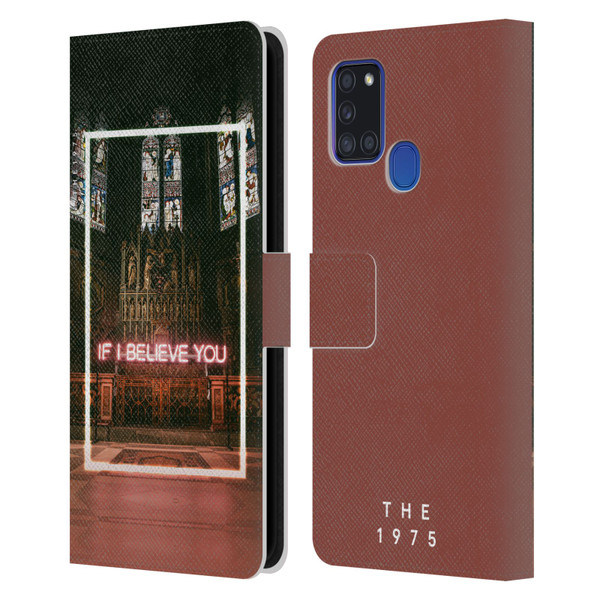 The 1975 Songs If I Believe You Leather Book Wallet Case Cover For Samsung Galaxy A21s (2020)