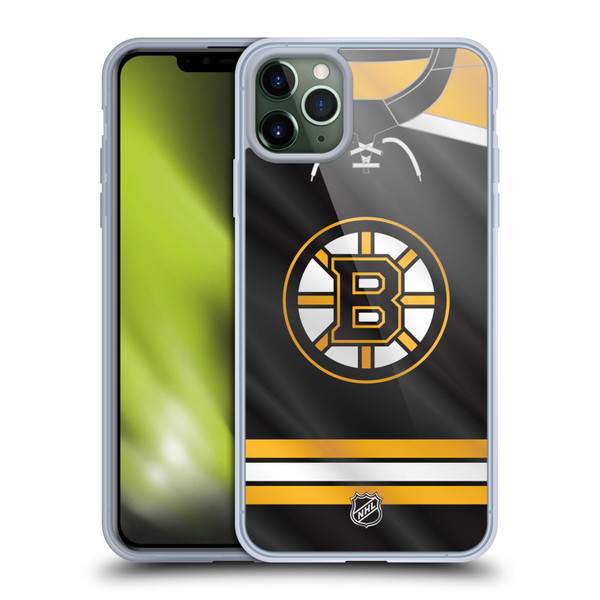 NHL Boston Bruins Jersey Soft Gel Case for Apple iPhone 11 Pro Max & MagSafe