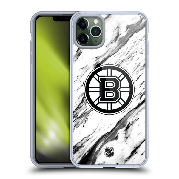 NHL Boston Bruins Marble Soft Gel Case for Apple iPhone 11 Pro Max