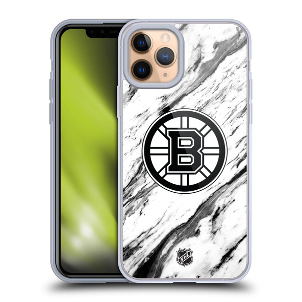 NHL Boston Bruins Marble Soft Gel Case for Apple iPhone 11 Pro & MagSafe