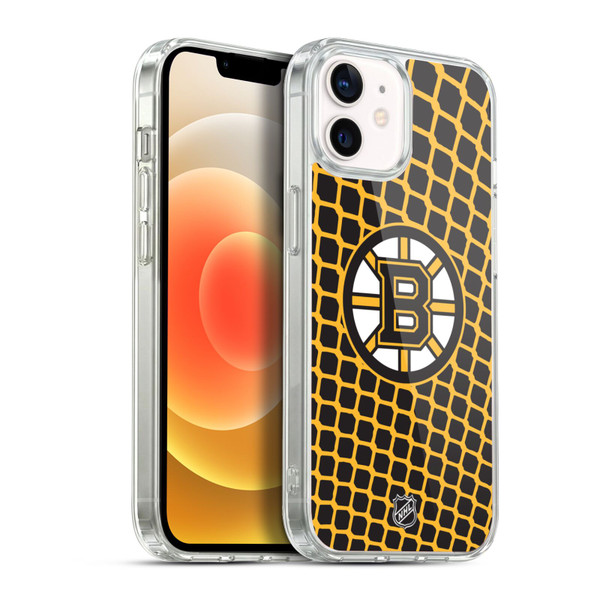 NHL Boston Bruins Net Pattern Soft Gel Case for Apple iPhone 12 / iPhone 12 Pro & MagSafe