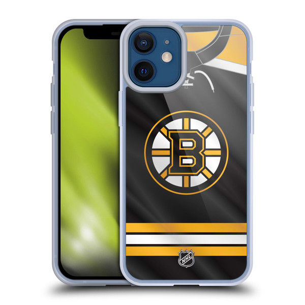 NHL Boston Bruins Jersey Soft Gel Case for Apple iPhone 12 Mini & MagSafe