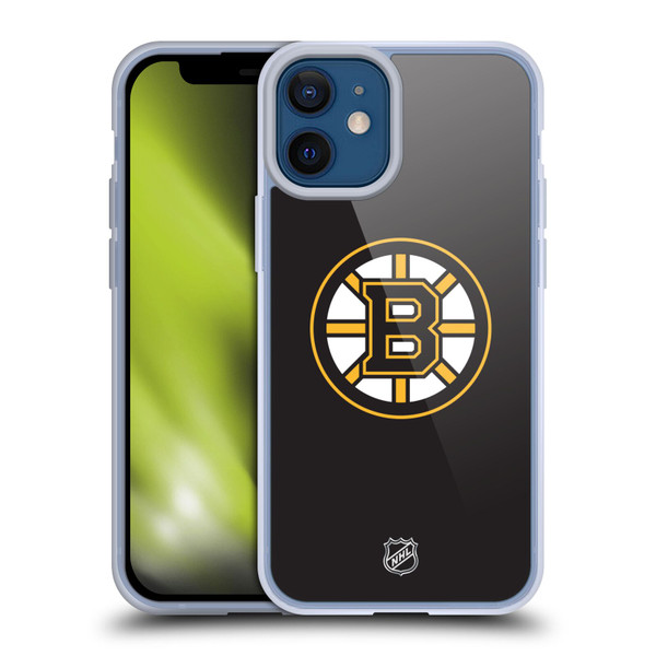 NHL Boston Bruins Plain Soft Gel Case for Apple iPhone 12 Mini