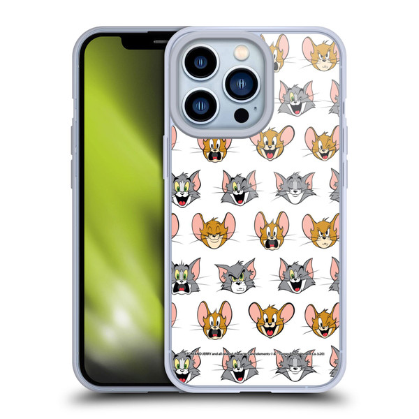 Tom and Jerry Patterns Expressions Soft Gel Case for Apple iPhone 13 Pro