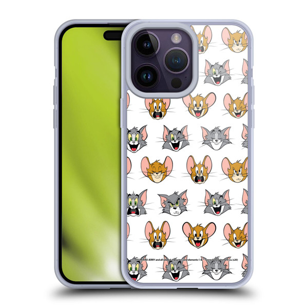 Tom and Jerry Patterns Expressions Soft Gel Case for Apple iPhone 14 Pro Max