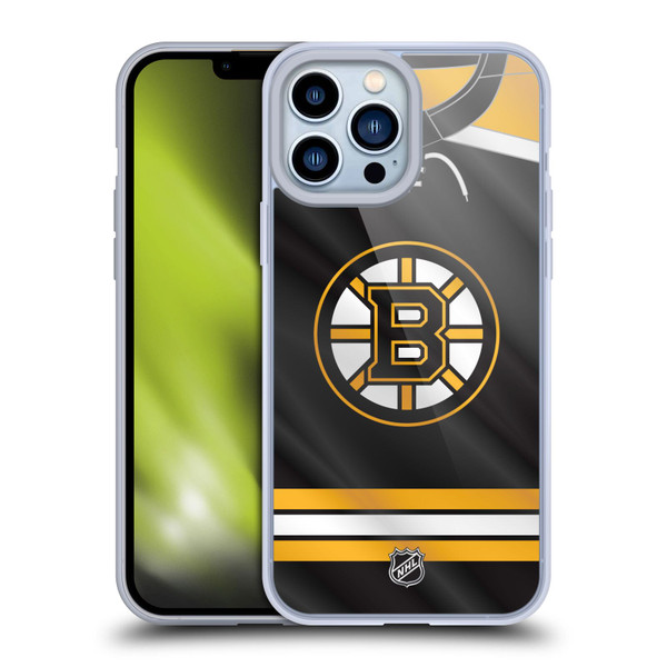 NHL Boston Bruins Jersey Soft Gel Case for Apple iPhone 13 Pro Max & MagSafe