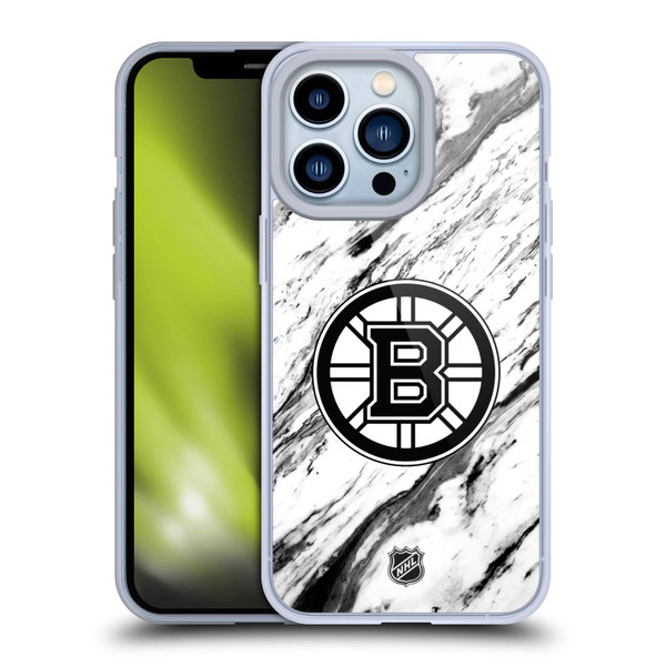 NHL Boston Bruins Marble Soft Gel Case for Apple iPhone 13 Pro & MagSafe