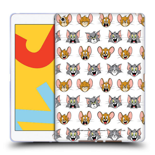 Tom and Jerry Patterns Expressions Soft Gel Case for Apple iPad 10.2 2019/2020/2021