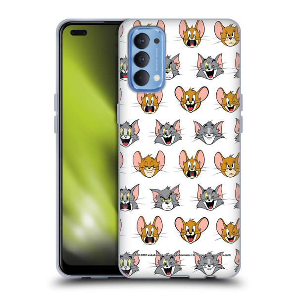 Tom and Jerry Patterns Expressions Soft Gel Case for OPPO Reno 4 5G