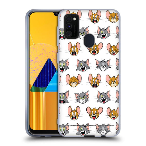 Tom and Jerry Patterns Expressions Soft Gel Case for Samsung Galaxy M30s (2019)/M21 (2020)