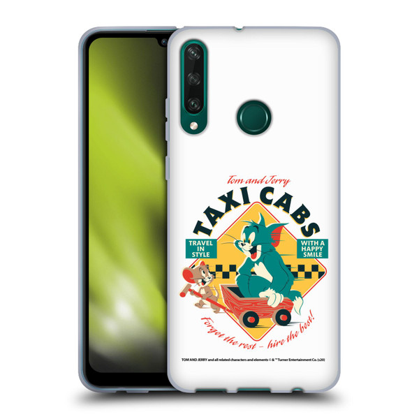 Tom and Jerry Retro Taxi Cabs Soft Gel Case for Huawei Y6p