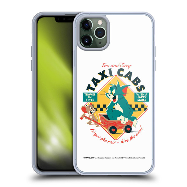 Tom and Jerry Retro Taxi Cabs Soft Gel Case for Apple iPhone 11 Pro Max