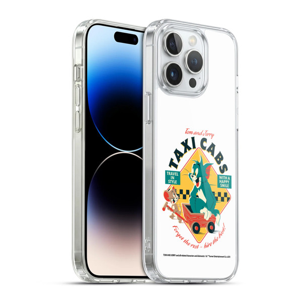 Tom and Jerry Retro Taxi Cabs Soft Gel Case for Apple iPhone 14 Pro Max & MagSafe