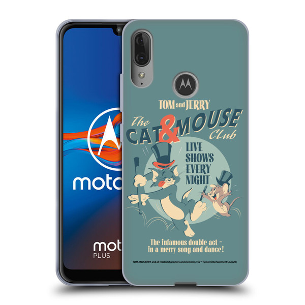 Tom and Jerry Retro Cat & Mouse Club Soft Gel Case for Motorola Moto E6 Plus