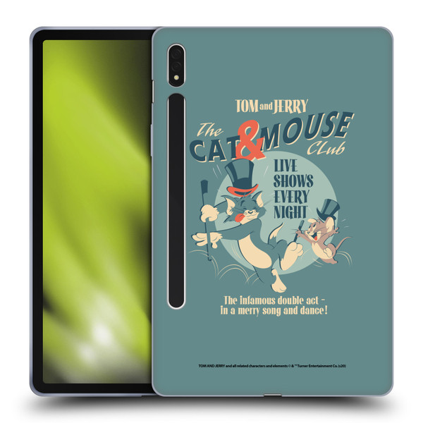 Tom and Jerry Retro Cat & Mouse Club Soft Gel Case for Samsung Galaxy Tab S8