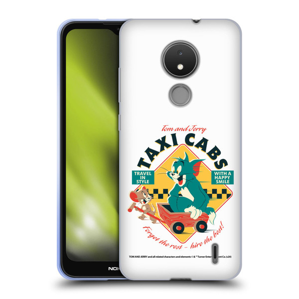 Tom and Jerry Retro Taxi Cabs Soft Gel Case for Nokia C21