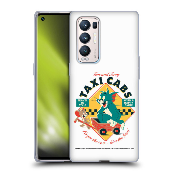 Tom and Jerry Retro Taxi Cabs Soft Gel Case for OPPO Find X3 Neo / Reno5 Pro+ 5G
