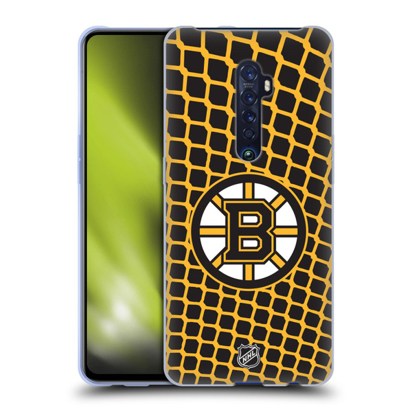 NHL Boston Bruins Net Pattern Soft Gel Case for OPPO Reno 2