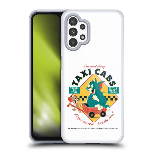 Tom and Jerry Retro Taxi Cabs Soft Gel Case for Samsung Galaxy A13 (2022)