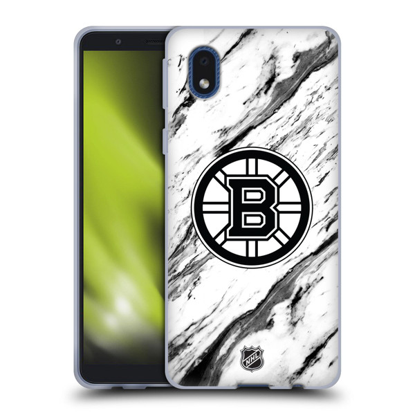 NHL Boston Bruins Marble Soft Gel Case for Samsung Galaxy A01 Core (2020)