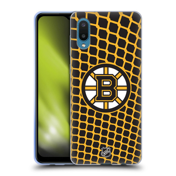NHL Boston Bruins Net Pattern Soft Gel Case for Samsung Galaxy A02/M02 (2021)