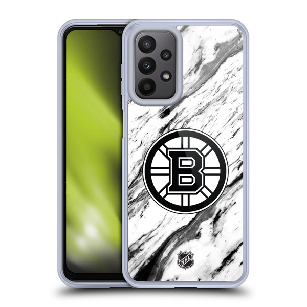 NHL Boston Bruins Marble Soft Gel Case for Samsung Galaxy A23 / 5G (2022)