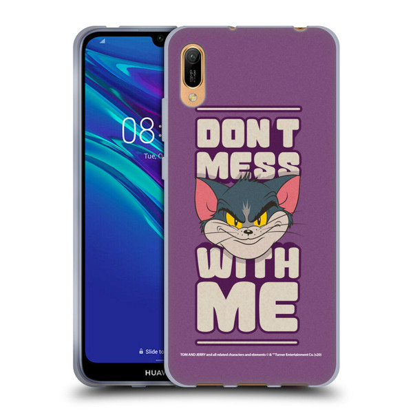 Tom and Jerry Typography Art Don't Mess With Me Soft Gel Case for Huawei Y6 Pro (2019)