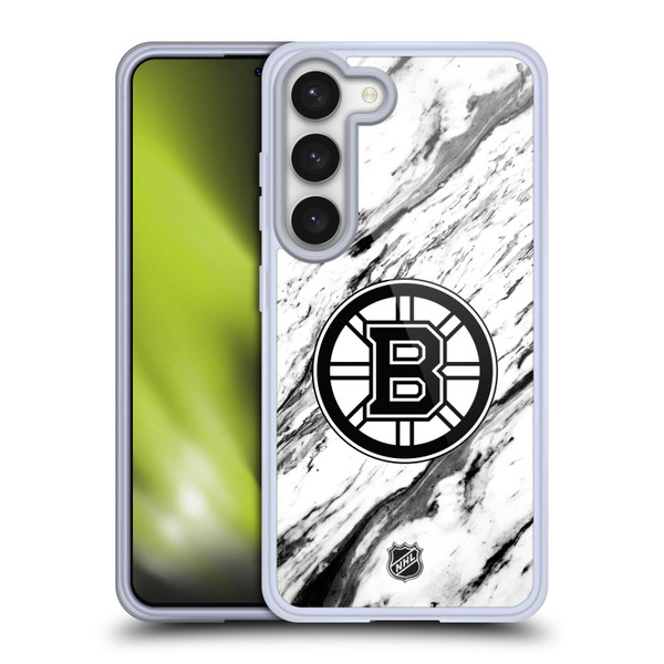 NHL Boston Bruins Marble Soft Gel Case for Samsung Galaxy S23 5G