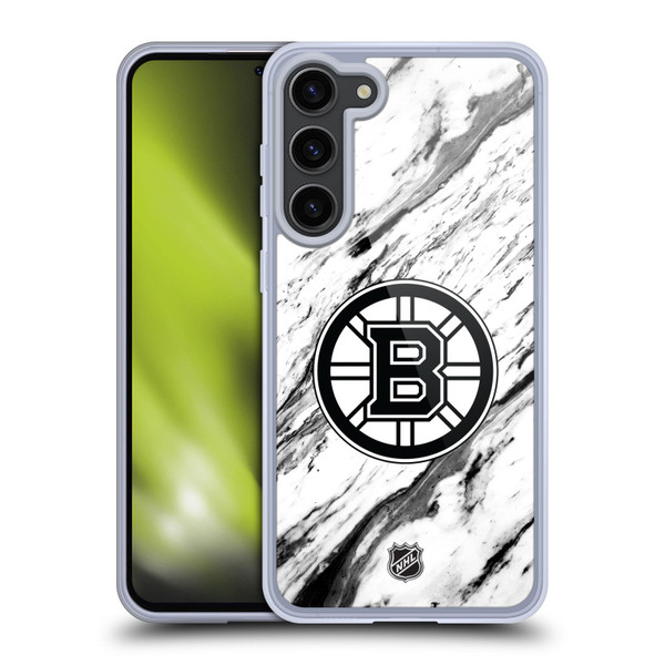 NHL Boston Bruins Marble Soft Gel Case for Samsung Galaxy S23+ 5G & MagSafe