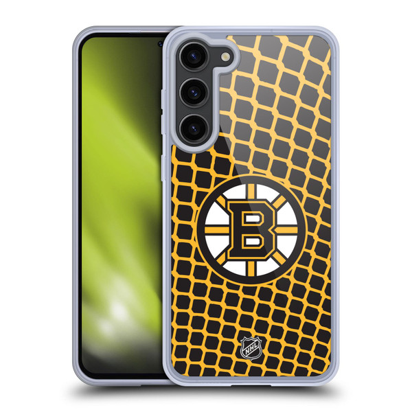 NHL Boston Bruins Net Pattern Soft Gel Case for Samsung Galaxy S23+ 5G & MagSafe