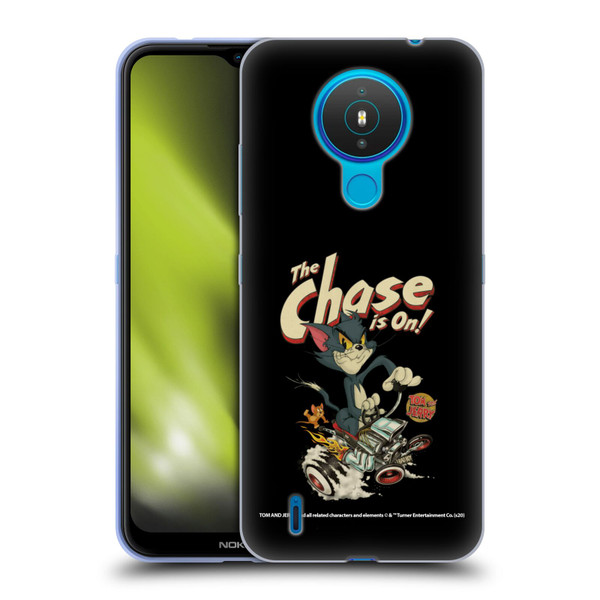 Tom and Jerry Typography Art The Chase Is On Soft Gel Case for Nokia 1.4