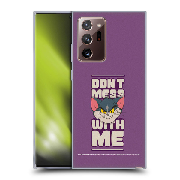 Tom and Jerry Typography Art Don't Mess With Me Soft Gel Case for Samsung Galaxy Note20 Ultra / 5G