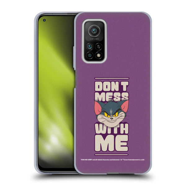 Tom and Jerry Typography Art Don't Mess With Me Soft Gel Case for Xiaomi Mi 10T 5G