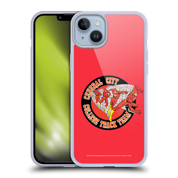 The Flash DC Comics Fast Fashion Central City Soft Gel Case for Apple iPhone 14 Plus