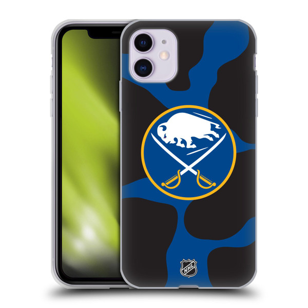 NHL Buffalo Sabres Cow Pattern Soft Gel Case for Apple iPhone 11