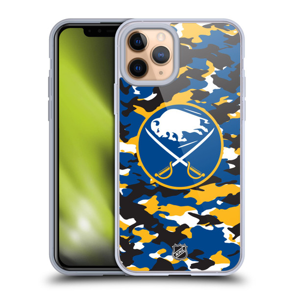 NHL Buffalo Sabres Camouflage Soft Gel Case for Apple iPhone 11 Pro