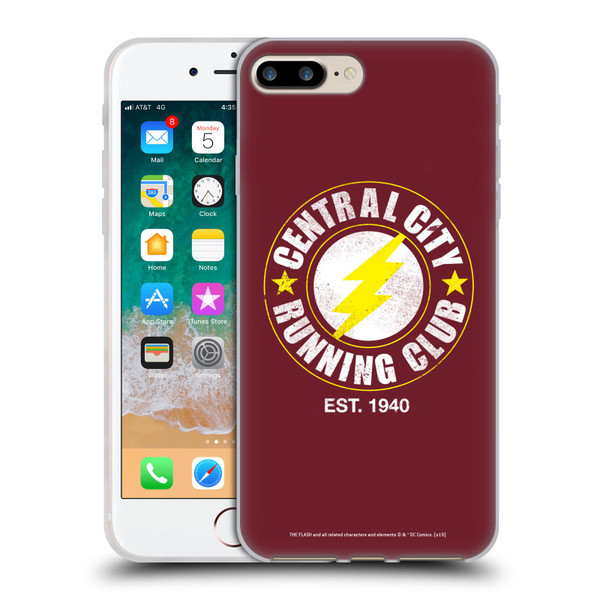 The Flash DC Comics Fast Fashion Running Club Soft Gel Case for Apple iPhone 7 Plus / iPhone 8 Plus