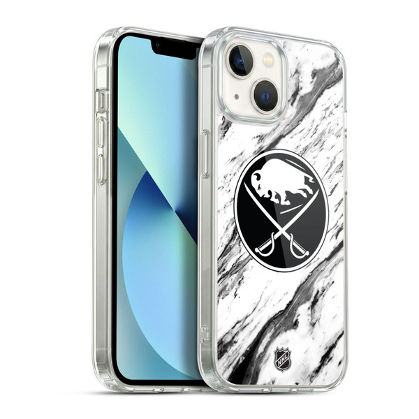NHL Buffalo Sabres Marble Soft Gel Case for Apple iPhone 13