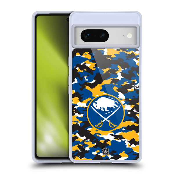 NHL Buffalo Sabres Camouflage Soft Gel Case for Google Pixel 7