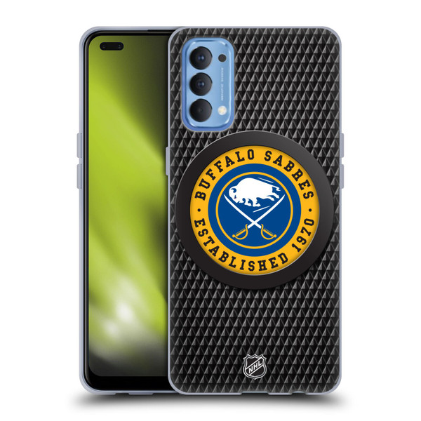 NHL Buffalo Sabres Puck Texture Soft Gel Case for OPPO Reno 4 5G