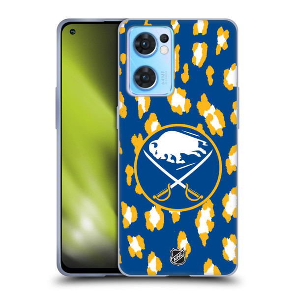 NHL Buffalo Sabres Leopard Patten Soft Gel Case for OPPO Reno7 5G / Find X5 Lite
