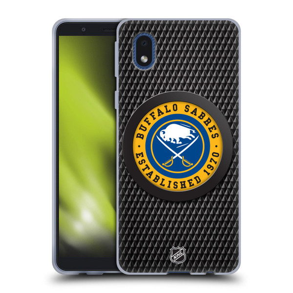 NHL Buffalo Sabres Puck Texture Soft Gel Case for Samsung Galaxy A01 Core (2020)