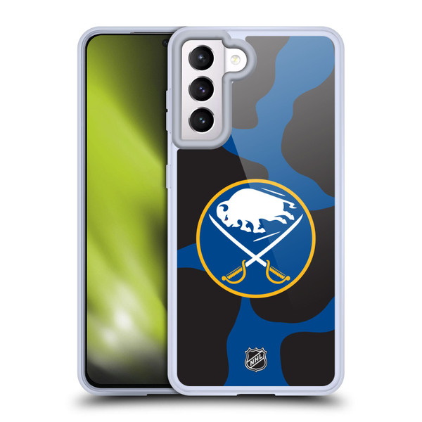 NHL Buffalo Sabres Cow Pattern Soft Gel Case for Samsung Galaxy S21 5G