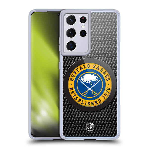 NHL Buffalo Sabres Puck Texture Soft Gel Case for Samsung Galaxy S21 Ultra 5G
